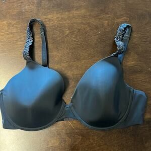Natori Black Lace Strap Lined Underwired Bra 36C